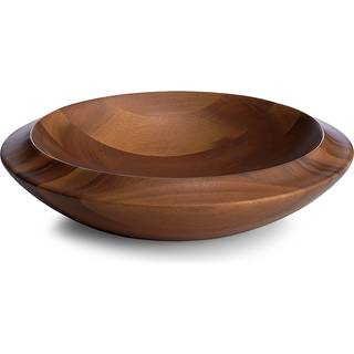 Nambe Skye Wood Centerpiece Bowl | Dekorativ tr?frugtsk?rm til bord og k?kkenbord d? Cor | Acacia Wood Serving Bowl | 15-tommer stor sk?l til m?d