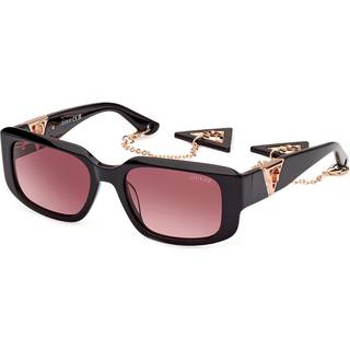 Guess Kvinde GU7891 01T Solbriller Acetat Sort Rød Firkantet Normal Skygge