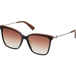 LONGCHAMP Kvinde LO683S 001 Solbriller Plast Sort Brun Sommerfugl Skygge