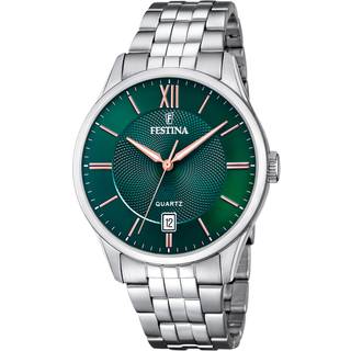 Herre Festina Grøn Sølv Ur F20425/7