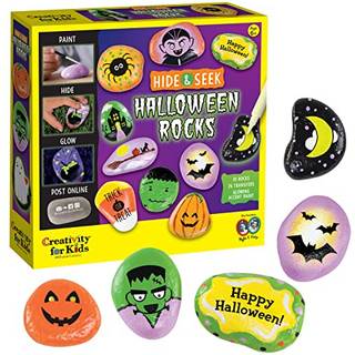 Kreativitet til b?rn skjul og s?g Halloween Rock Maleri Kit - Halloween -h?ndv?rk til b?rn i alderen 6-8 til b?rn Kids Crafts