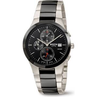 Boccia 3748-01 Herrenuhr Chronograph Keramik Titanium 39mm 5ATM