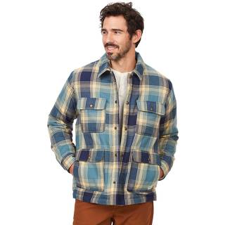 Marmot Men's Ridgefield Sherpa Flannel Shirt Jacket Moon River, L