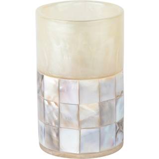 Kreative dufte badev?relse tumbler kop - dekorativ badev?relse kop til mundskylning lavet i smuk perle shells tandb?rste cup for at holde dine ta