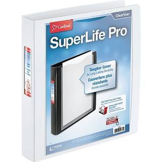 Cardinal SuperLife Pro Easy Open Slant-D Binder White 75 """" X 11 3/4 """" X 10 3/4 """"