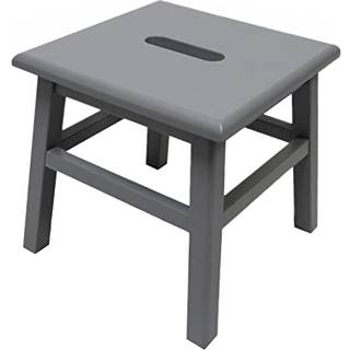 Ehemco solid hårdttræ trinstol til voksne og børn 12,25 tommer grå