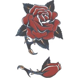 Rød rose tatovering