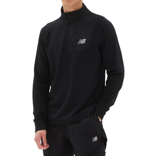 New Balance Heat Grid Half Zip Trøje Herre - XXL, Sort med Lommer, Ideel til Løb