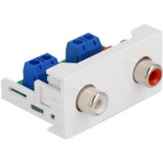 Delock Easy 45 Module - 2x RCA hun port - 22.5 x 45 mm