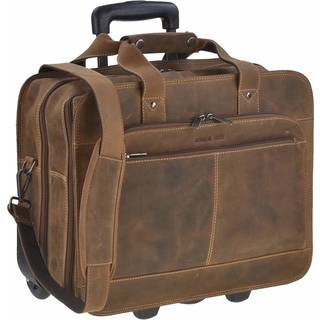Business-Trolley Leder für Damen und Herren 43x36cm Vintage | Greenburry.de 1549