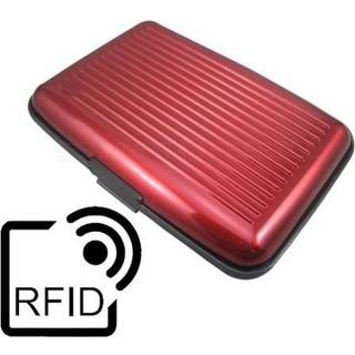 Plånbok i plast med 6st kortfack, RFID-Skydd, Röd