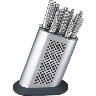Global G-888KB/BDR Messerblock-Set 9-teilig inklusive 8 Global Messer - Schwarz,Silber