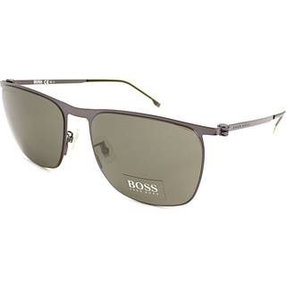 BOSS Boss 1348/F/S Asian Fit SVK/IR 60 Solbriller Mænd Grå - Matte Ruthenium Grey - 60mm