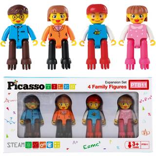 Picasso Toys Hedgehog Blocks 4 Family Action Charaction Tales Toddler Toy Construction Building Tile Block Expansion P?dagogisk Add-On Stem Learn