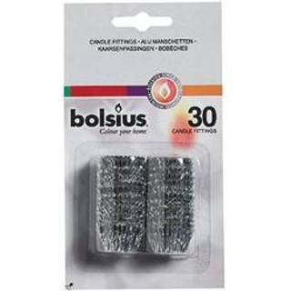Bolsius lysmanchetter sølv aluminium