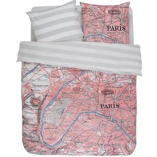 Sengetøj 140x200 cm - Paris Citymap - 2 i 1 dynebetræk - 100% bomulds sengesæt - Covers & Co
