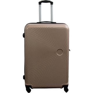 Stor kuffert - Guld cirkler - Hard case kuffert - Billig smart rejsekuffert