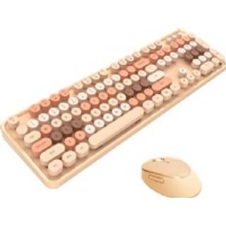 Mofii Wireless Keyboard + Mouse Set - 2.4G - Tastatur & Mus sæt - Engelsk - Beige