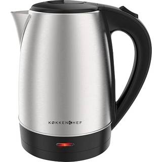 Køkkenchef elkedel 1,7 liter - sølv/sort (På lager i varehus)