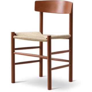 Fredericia Furniture - Mogensen J39 Chair - Beech, Herritage Red, Natural Paper Cord, SH 46,5 cm - Spisebordsstole - Børge Mogensen