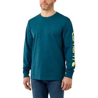 Carhartt Sleeve Logo L/S Longsleeve Herrer størrelse S farve blå