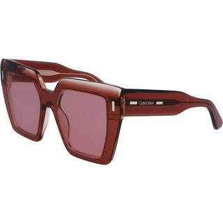 Calvin Klein Kvinde CK23502S 601 Solbriller Acetat Rosa Rosa Firkantet Normal Normal