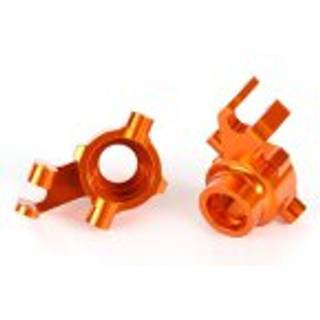 Traxxas - TRX8937A - Steering blocks, 6061-T6 aluminum (orange-anodized), left & right