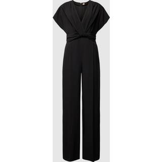 Jumpsuit med V-hals og slå-om-design