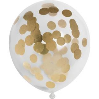 Ballon med guld papir konfetti