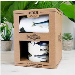 Gift Republic Set Mug And Socks Fish - Krus