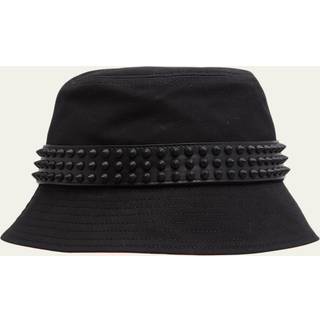 Christian Louboutin Bobino Spikes canvas bucket hat - black - L
