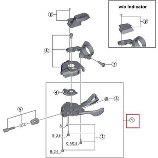 Shimano Gearskiftegreb Del Højre