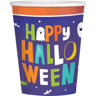 8 Happy Halloween Pappbecher