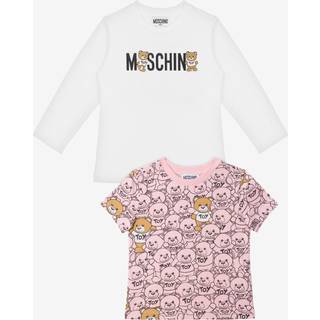 Moschino Kids Set of 2 printed cotton jersey shirts - multicoloured - Y 8