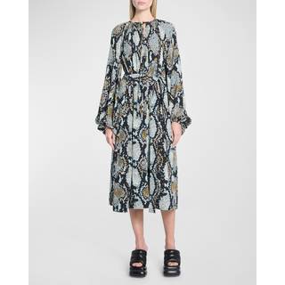 Proenza Schouler Printed jersey midi dress - multicoloured - L