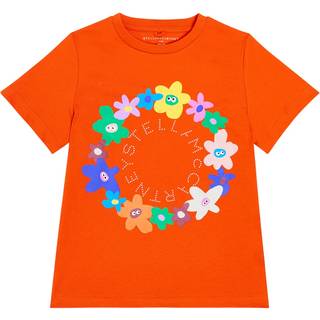 Stella McCartney Kids Logo cotton jersey T-shirt - orange - Y 12