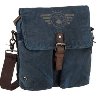 Umhängetasche Canvas 24x27cm Aviator Blue Edition 5896 | Greenburry.de
