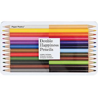 Paper Poetry Buntstifte 2in1 im Metalletui - Multicolored