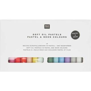 Ölpastellkreide Pastell & Neon 12 Farben