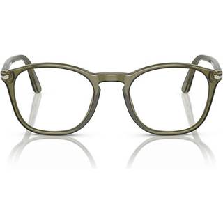 Persol Mand PO3007V 1142 Optiske stel Acetat Grøn Transparent Firkantet Normal - Grøn