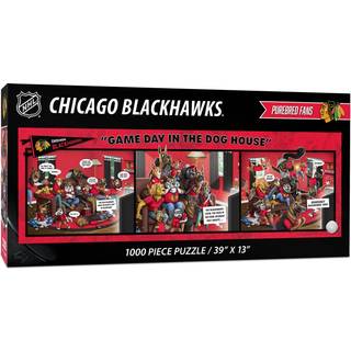 Youthefan NHL Chicago Blackhawks Game Day i Dog House 1000pc -puslespil
