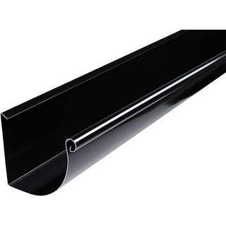 Plastmo Sort Stål Arkitekt tagrende, 1/4 rund, nr. 14, 3 meter