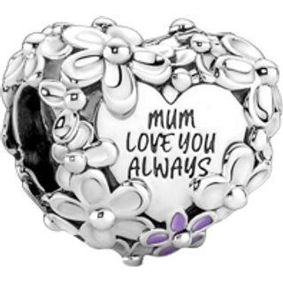 Pandora 791155C01 Silber Charm Mum Gänseblümchen-Herz