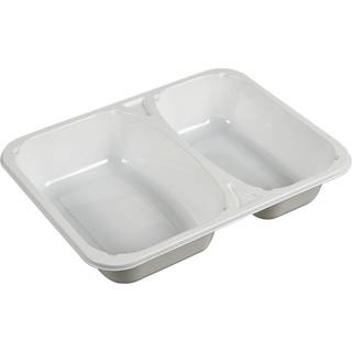 Bakke 2 rums hovedret, C 2227-2K , 22,7x17,8x4,3cm, 1065 ml, hvid, CPET,450/615 ml, standard