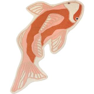 Broste Copenhagen Koi tæppe 97x130 cm Pumkin orange
