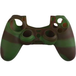Silikonegreb til controller, Playstation 4, Camouflage Grøn, Brun