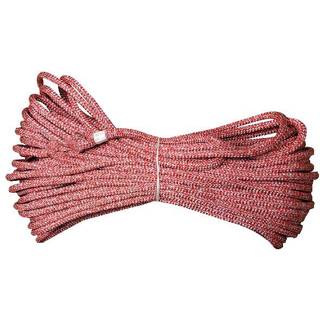 Skødeline uden sjækkel Robline Sirius 500, polyester-kerne, 32-flettet polyester-kappe, rød/sølv, 25 meter x Ø6 mm