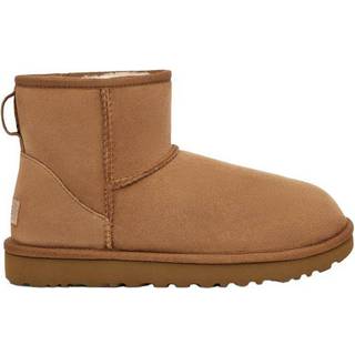 UGGtil kvinder. 1016222 Classic Mini II camel læder ankelstøvler (37), Brun, Fast, Ingen, Casual