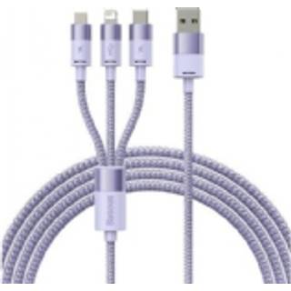 Baseus 3in1 USB cable StarSpeed Series USB-C + Micro + Lightning 3.5A 1.2m (Purple)