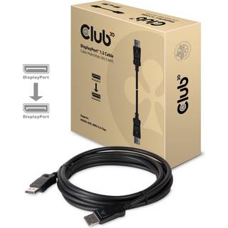 Club 3D DisplayPort - Skærmkabel - 3m - Sort